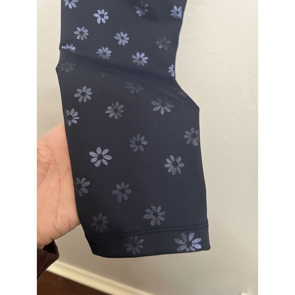Beyond Yoga Brand Small leggings Yoga Shiny Blue Daisy High Waisted Reflective - Picture 3 of 10